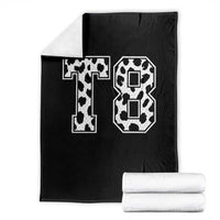 T8 Jersey Number Throw Blanket Y2k Leopard Number Concert Inspired Outfit Varsity Sports - Wonder Print Shop