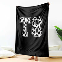 T8 Jersey Number Throw Blanket Y2k Leopard Number Concert Inspired Outfit Varsity Sports - Wonder Print Shop