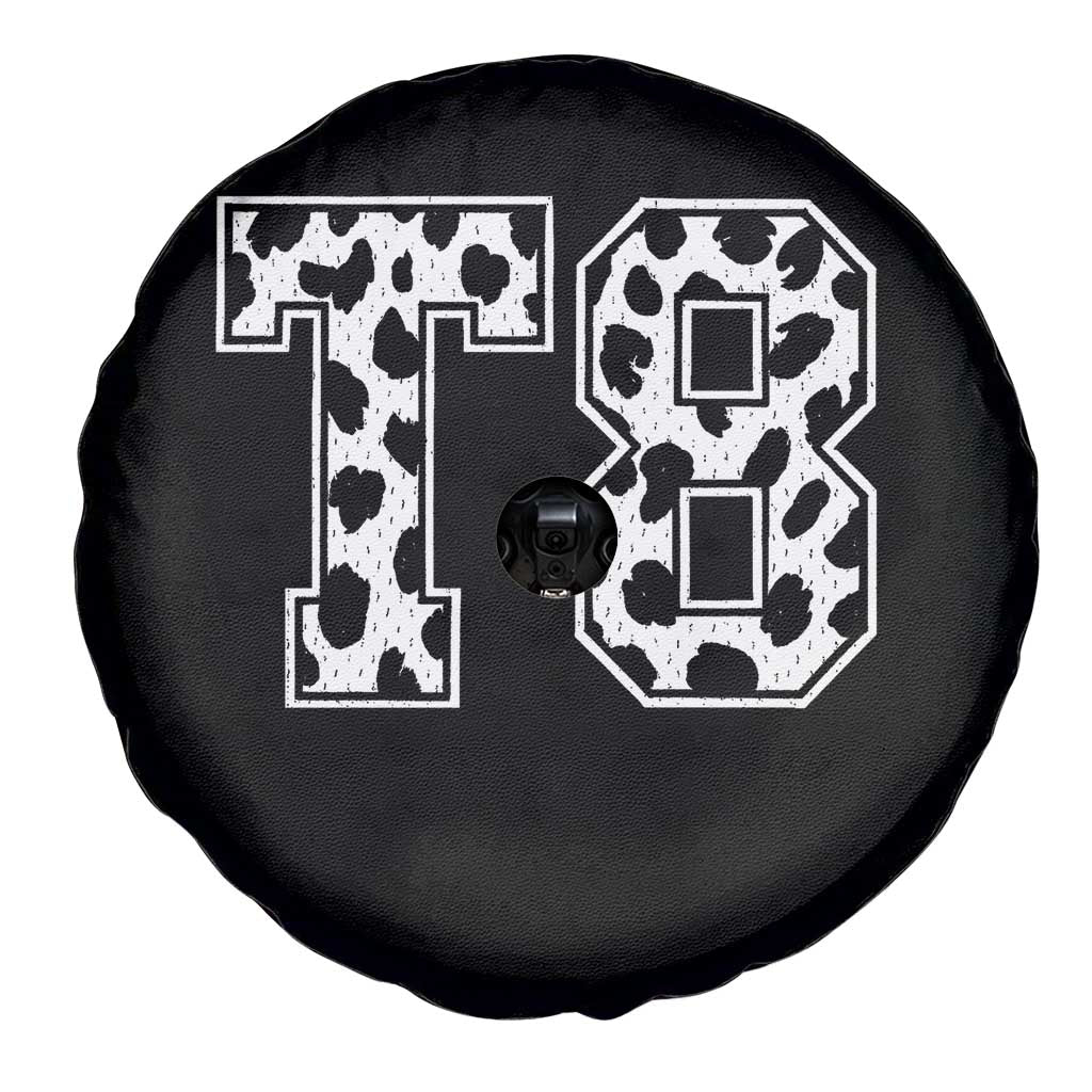 T8 Jersey Number Spare Tire Cover Y2k Leopard Number Concert Inspired Outfit Varsity Sports - Wonder Print Shop