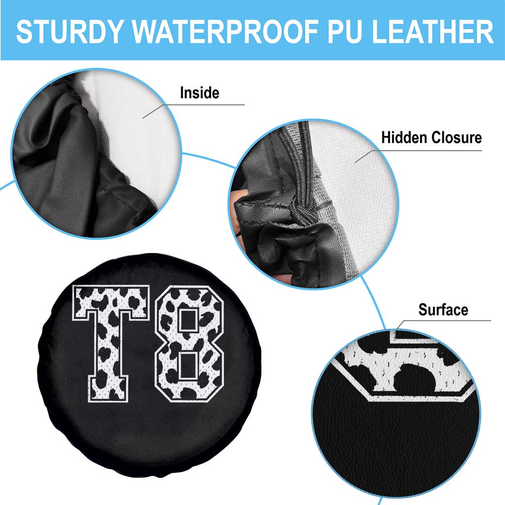 T8 Jersey Number Spare Tire Cover Y2k Leopard Number Concert Inspired Outfit Varsity Sports - Wonder Print Shop