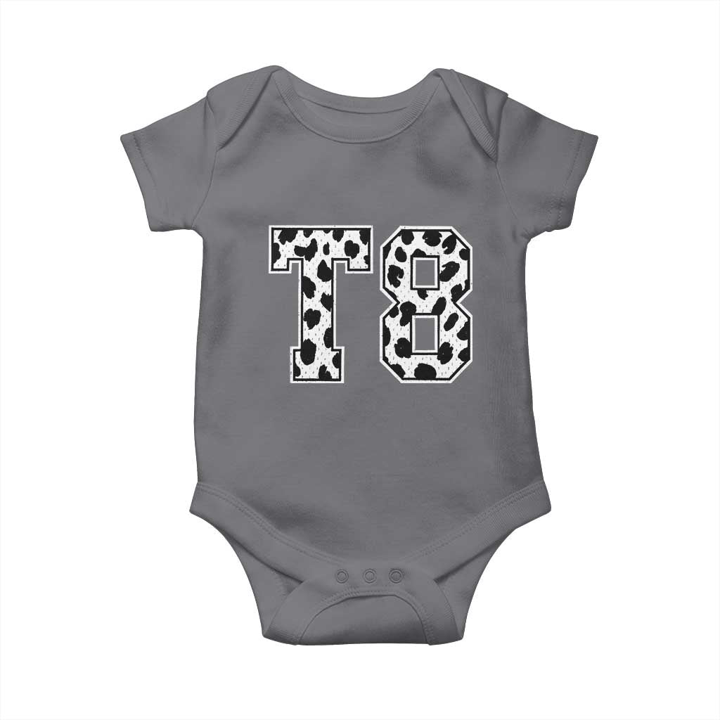 T8 Jersey Number Baby Onesie Y2k Leopard Number Concert Inspired Outfit Varsity Sports - Wonder Print Shop