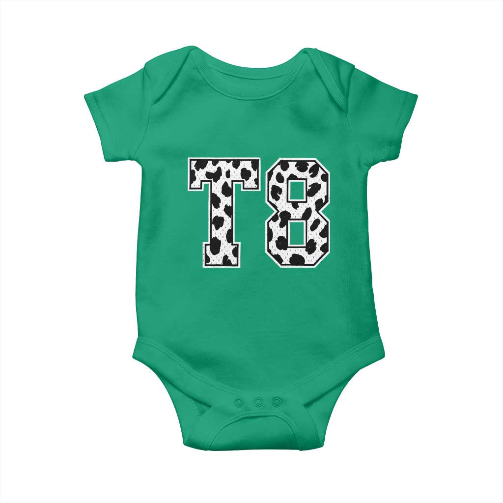 T8 Jersey Number Baby Onesie Y2k Leopard Number Concert Inspired Outfit Varsity Sports - Wonder Print Shop