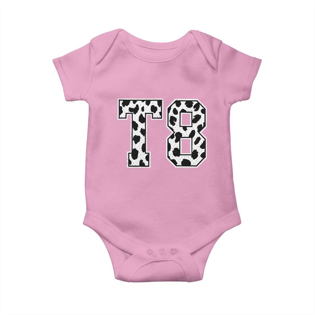 T8 Jersey Number Baby Onesie Y2k Leopard Number Concert Inspired Outfit Varsity Sports - Wonder Print Shop