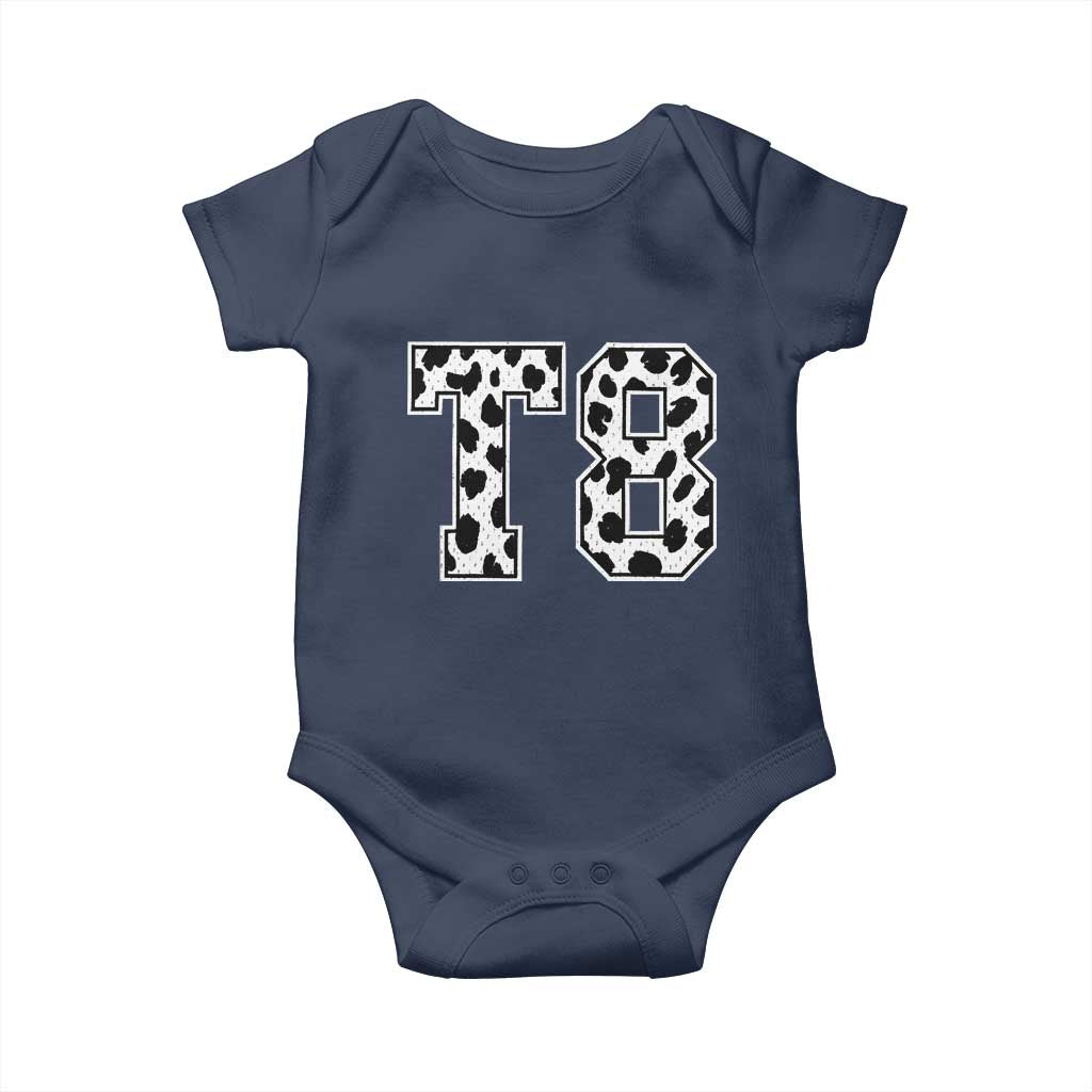 T8 Jersey Number Baby Onesie Y2k Leopard Number Concert Inspired Outfit Varsity Sports - Wonder Print Shop