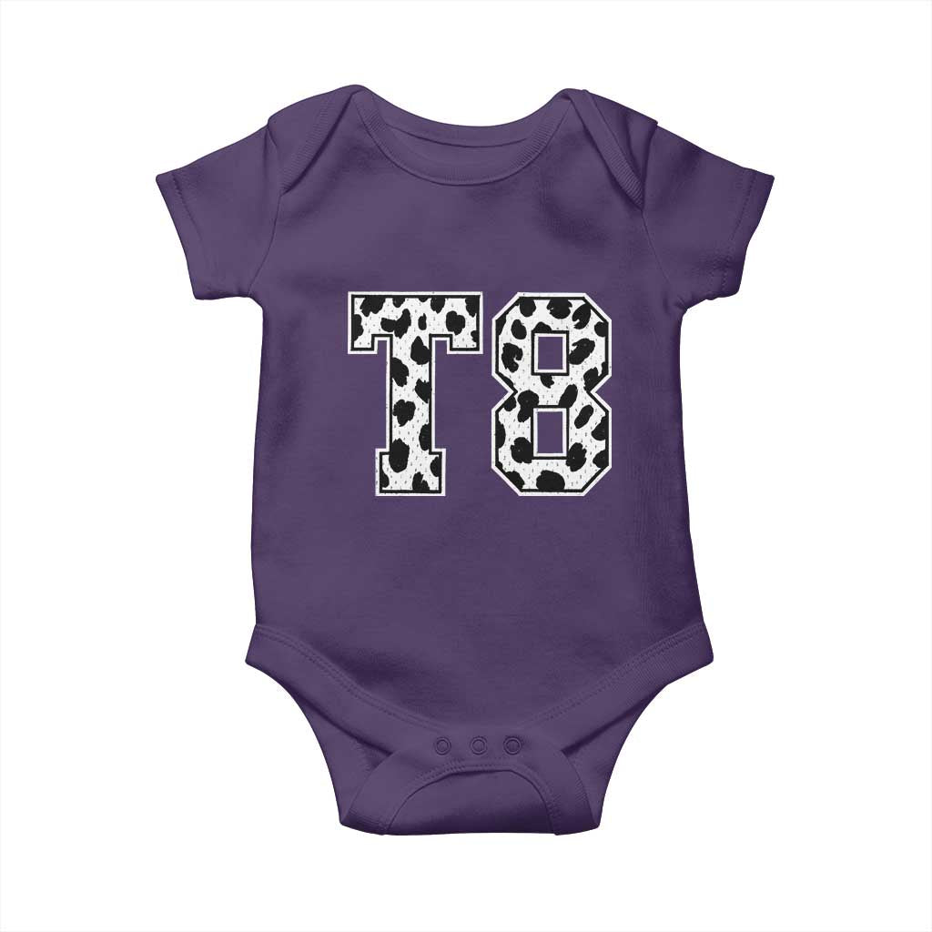 T8 Jersey Number Baby Onesie Y2k Leopard Number Concert Inspired Outfit Varsity Sports - Wonder Print Shop