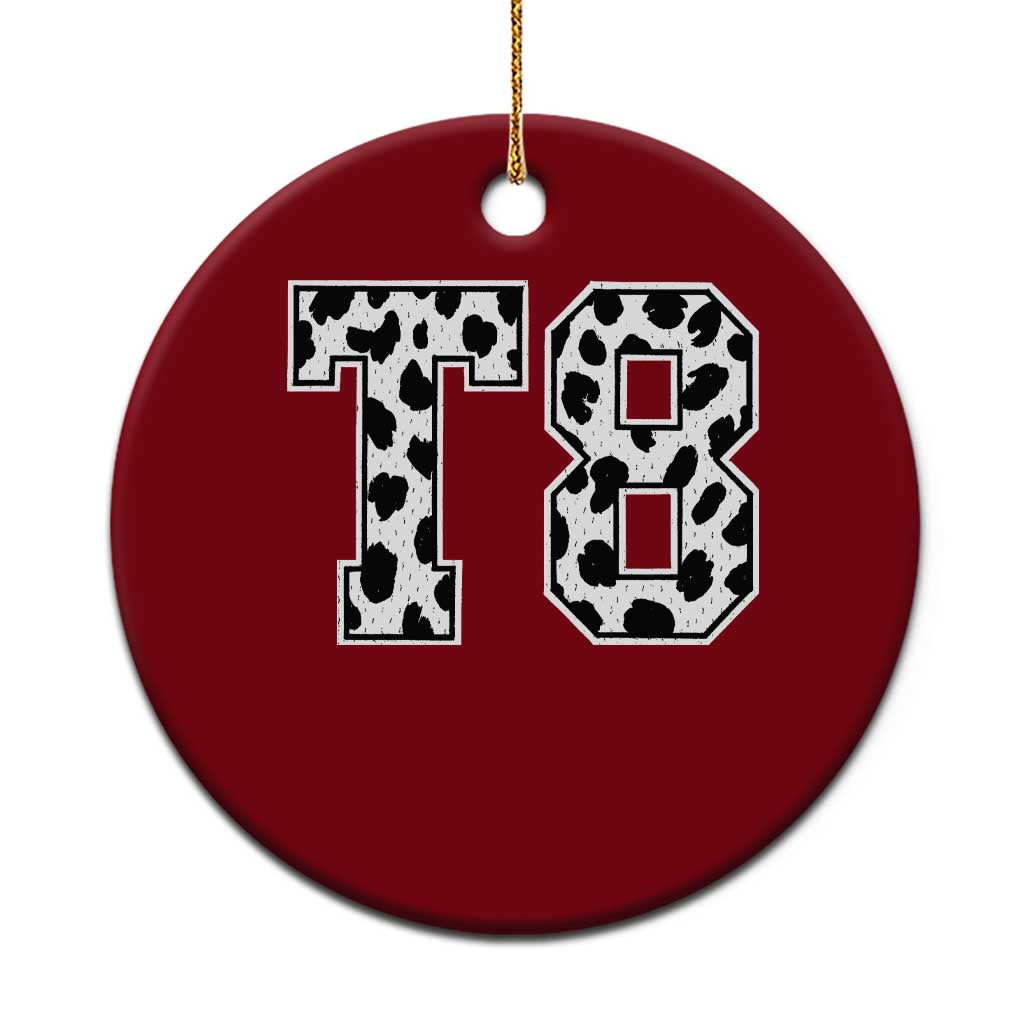 T8 Jersey Number Ceramic Ornament Y2k Leopard Number Concert Inspired Outfit Varsity Sports - Wonder Print Shop