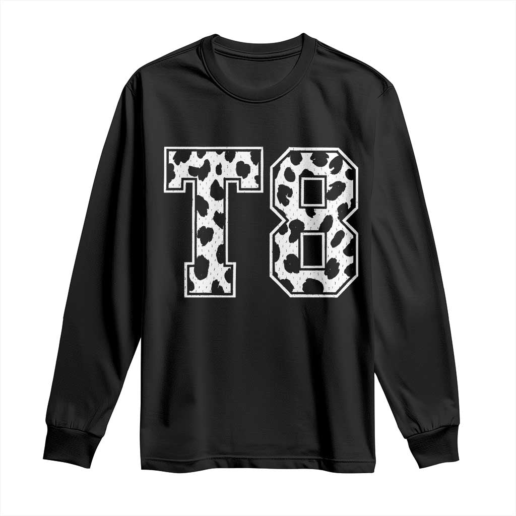T8 Jersey Number Long Sleeve Shirt Y2k Leopard Number Concert Inspired Outfit Varsity Sports - Wonder Print Shop