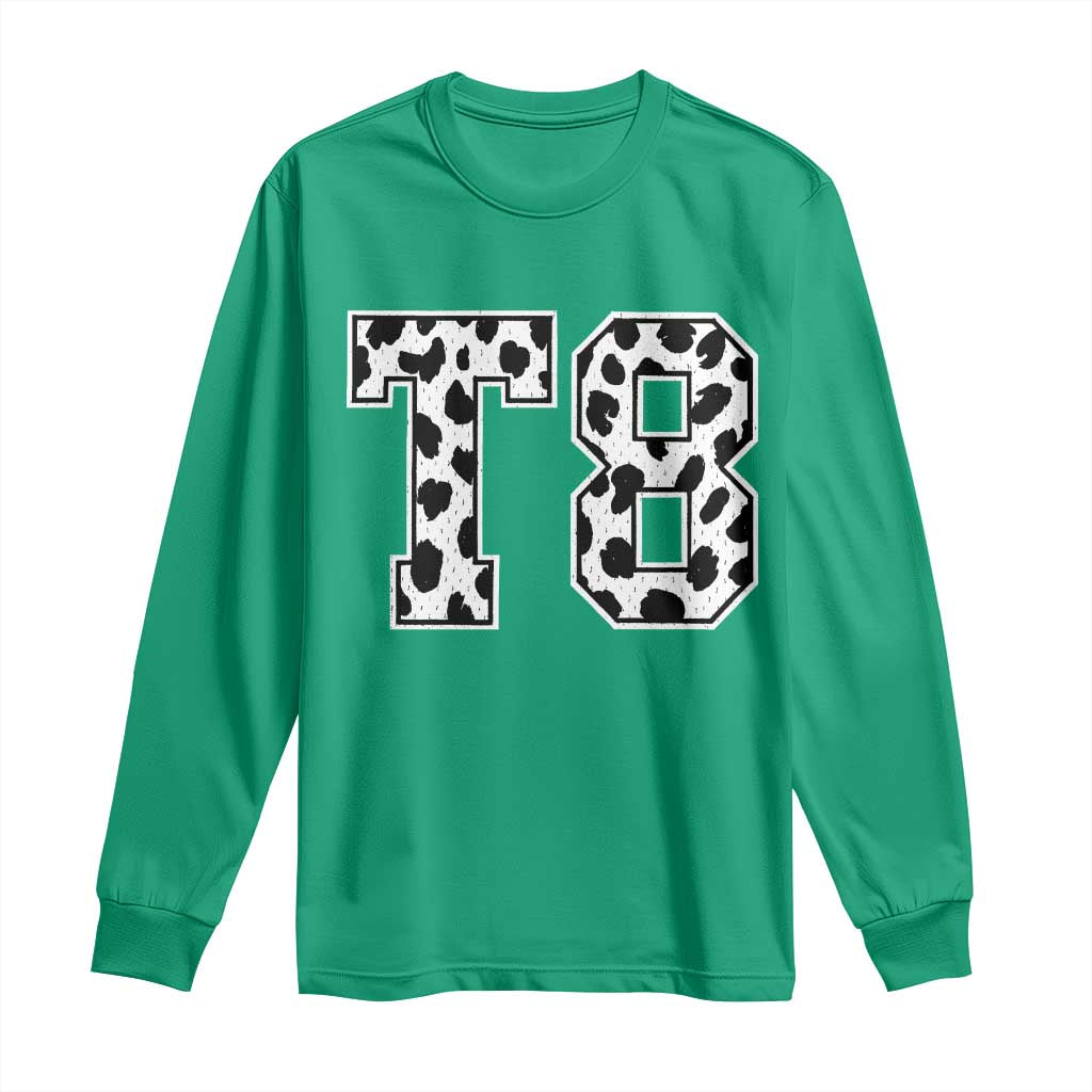 T8 Jersey Number Long Sleeve Shirt Y2k Leopard Number Concert Inspired Outfit Varsity Sports - Wonder Print Shop