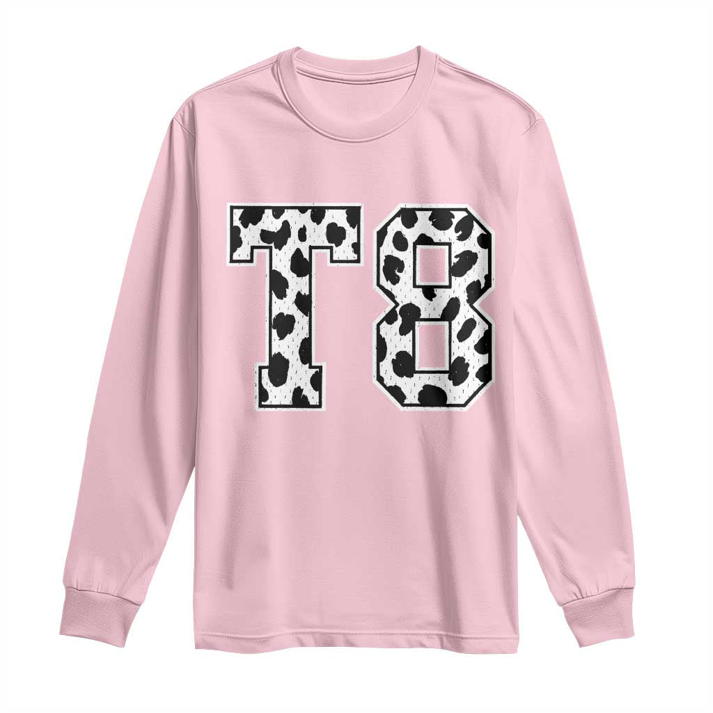 T8 Jersey Number Long Sleeve Shirt Y2k Leopard Number Concert Inspired Outfit Varsity Sports - Wonder Print Shop