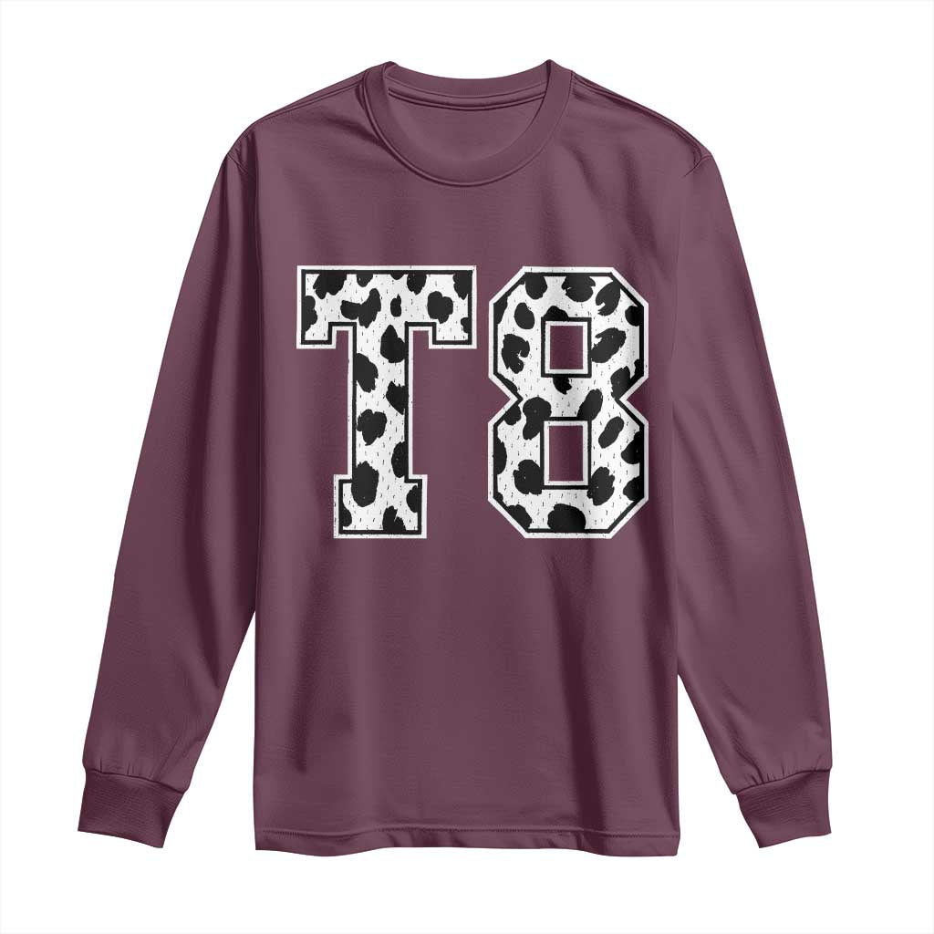 T8 Jersey Number Long Sleeve Shirt Y2k Leopard Number Concert Inspired Outfit Varsity Sports - Wonder Print Shop