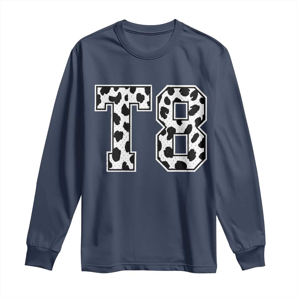 T8 Jersey Number Long Sleeve Shirt Y2k Leopard Number Concert Inspired Outfit Varsity Sports - Wonder Print Shop