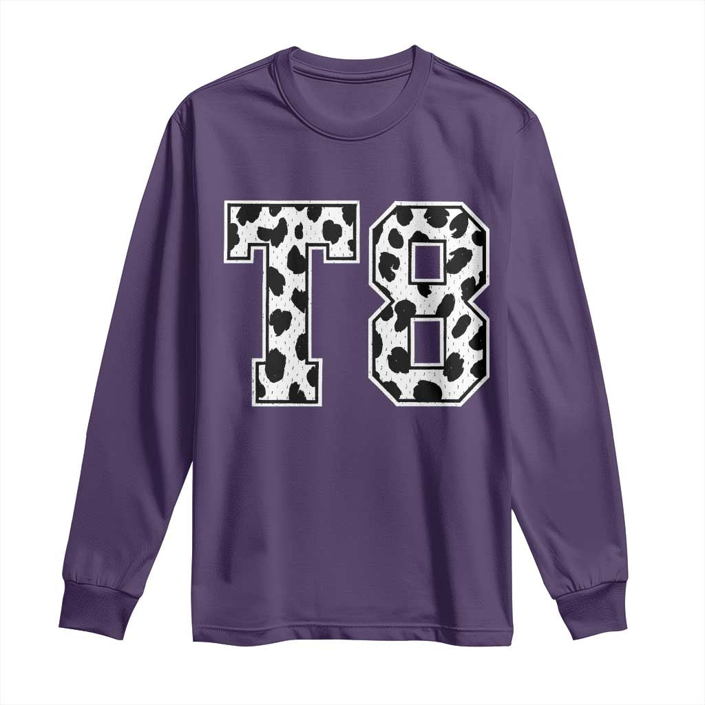 T8 Jersey Number Long Sleeve Shirt Y2k Leopard Number Concert Inspired Outfit Varsity Sports - Wonder Print Shop
