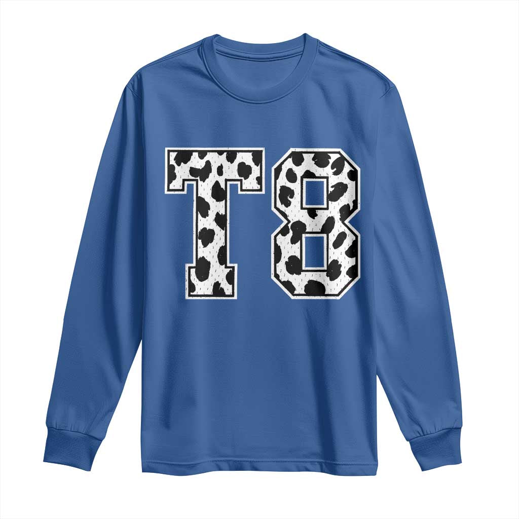 T8 Jersey Number Long Sleeve Shirt Y2k Leopard Number Concert Inspired Outfit Varsity Sports - Wonder Print Shop