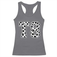 T8 Jersey Number Racerback Tank Top Y2k Leopard Number Concert Inspired Outfit Varsity Sports - Wonder Print Shop