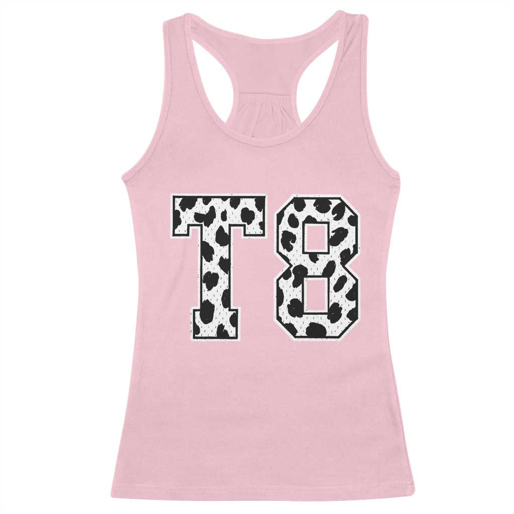 T8 Jersey Number Racerback Tank Top Y2k Leopard Number Concert Inspired Outfit Varsity Sports - Wonder Print Shop
