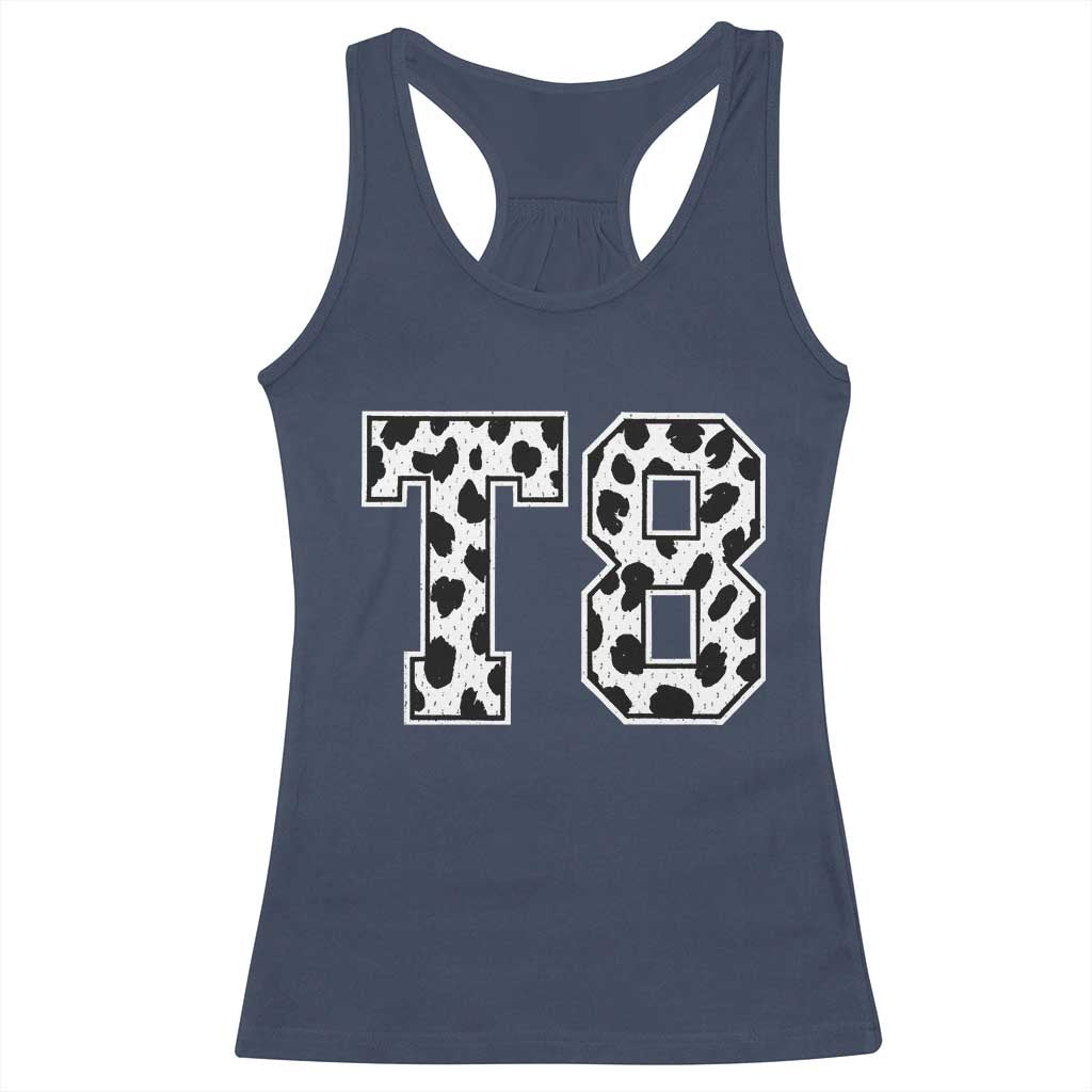 T8 Jersey Number Racerback Tank Top Y2k Leopard Number Concert Inspired Outfit Varsity Sports - Wonder Print Shop