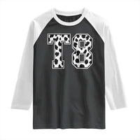 T8 Jersey Number Raglan Shirt Y2k Leopard Number Concert Inspired Outfit Varsity Sports - Wonder Print Shop