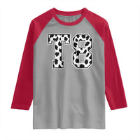 T8 Jersey Number Raglan Shirt Y2k Leopard Number Concert Inspired Outfit Varsity Sports - Wonder Print Shop