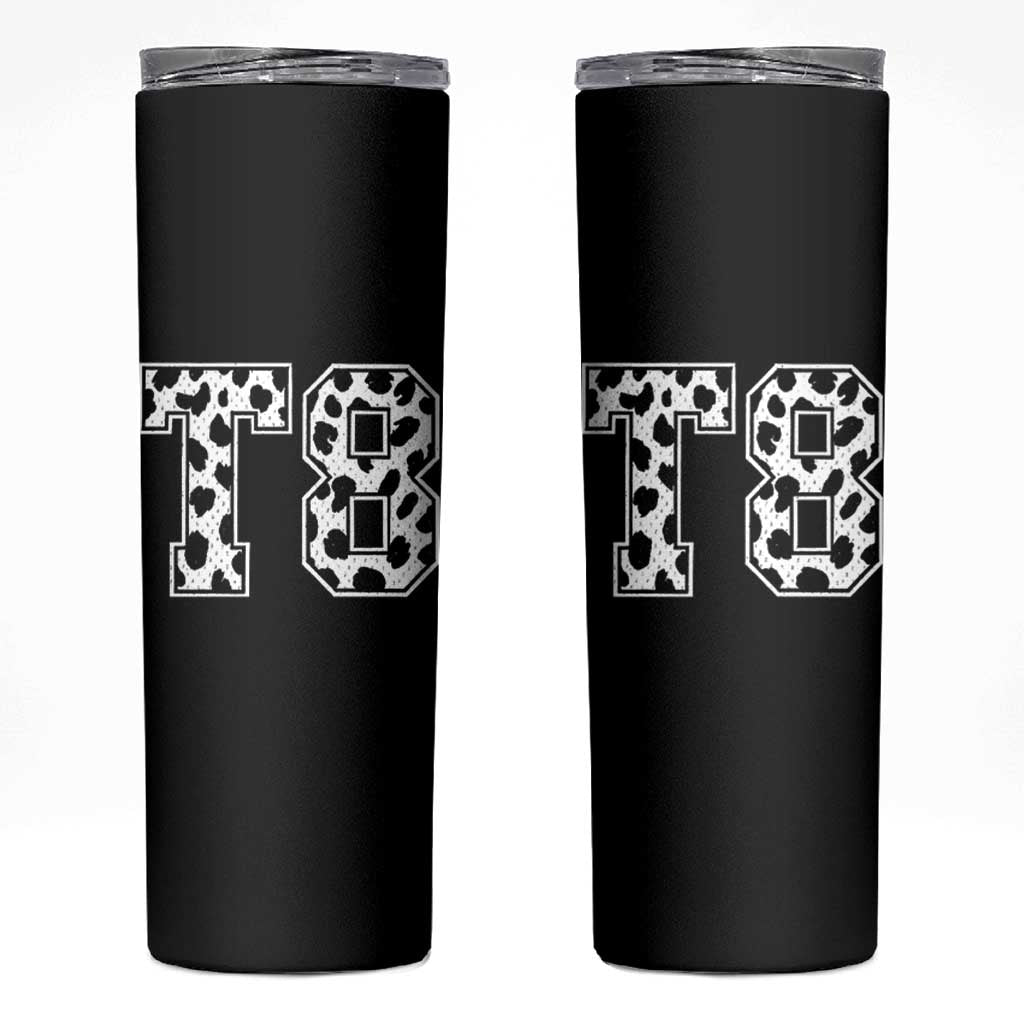 T8 Jersey Number Skinny Tumbler Y2k Leopard Number Concert Inspired Outfit Varsity Sports - Wonder Print Shop
