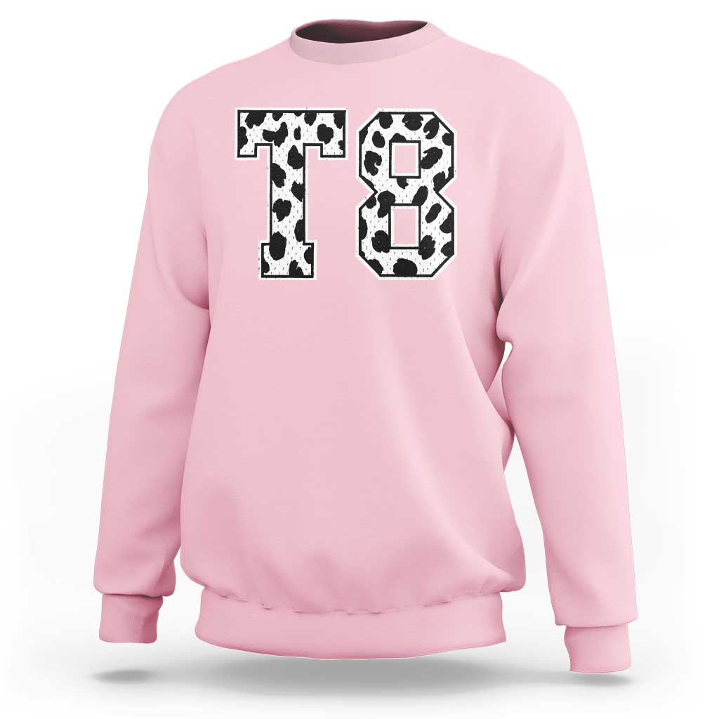 T8 Jersey Number Sweatshirt Y2k Leopard Number Concert Inspired Outfit Varsity Sports - Wonder Print Shop
