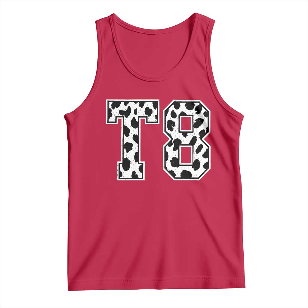 T8 Jersey Number Tank Top Y2k Leopard Number Concert Inspired Outfit Varsity Sports - Wonder Print Shop