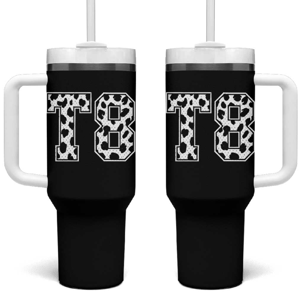 T8 Jersey Number Tumbler With Handle Y2k Leopard Number Concert Inspired Outfit Varsity Sports - Wonder Print Shop