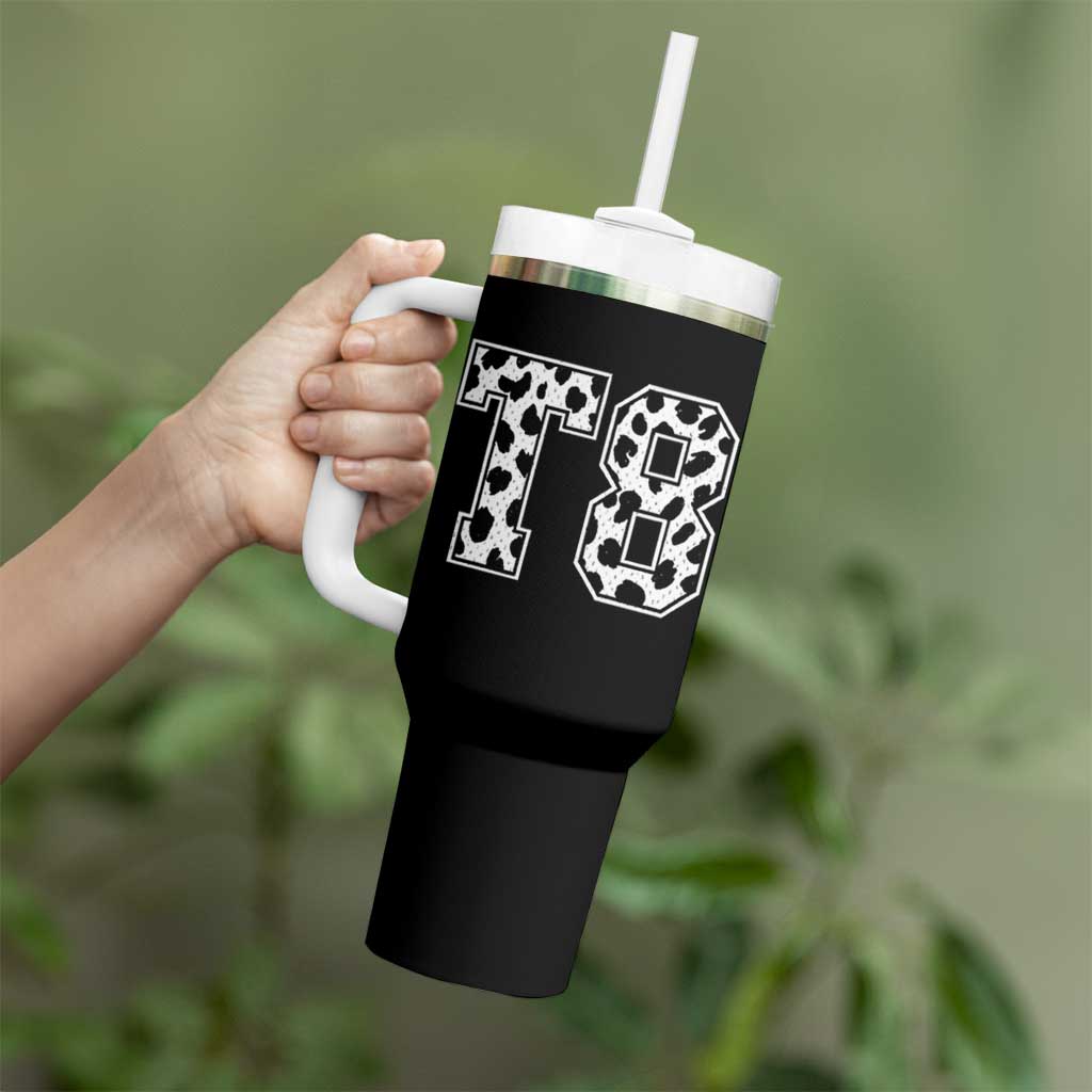 T8 Jersey Number Tumbler With Handle Y2k Leopard Number Concert Inspired Outfit Varsity Sports - Wonder Print Shop