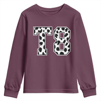 T8 Jersey Number Youth Sweatshirt Y2k Leopard Number Concert Inspired Outfit Varsity Sports - Wonder Print Shop