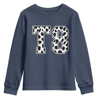 T8 Jersey Number Youth Sweatshirt Y2k Leopard Number Concert Inspired Outfit Varsity Sports - Wonder Print Shop