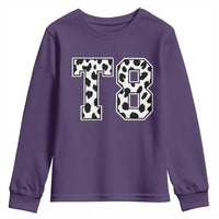 T8 Jersey Number Youth Sweatshirt Y2k Leopard Number Concert Inspired Outfit Varsity Sports - Wonder Print Shop