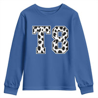T8 Jersey Number Youth Sweatshirt Y2k Leopard Number Concert Inspired Outfit Varsity Sports - Wonder Print Shop