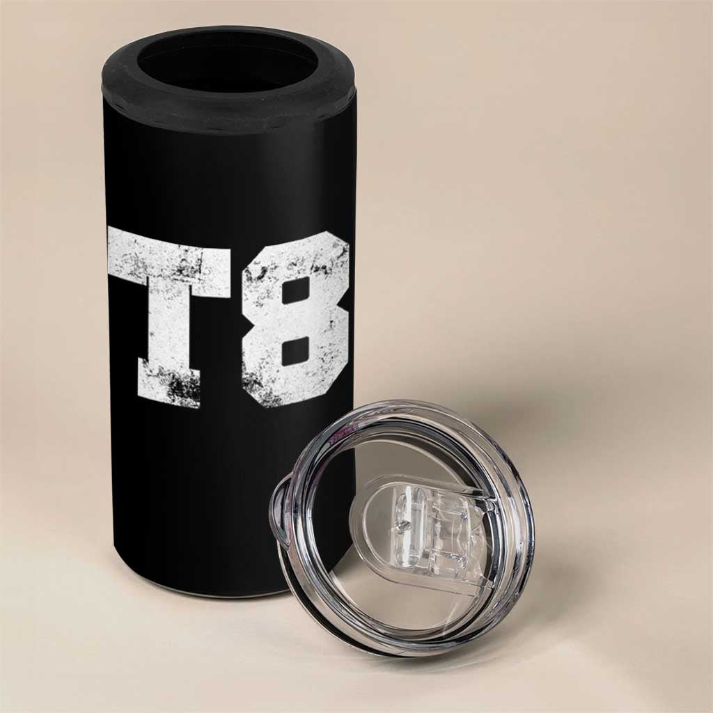 T8 Jersey 4 in 1 Can Cooler Tumbler Concert Inspired Outfit Varsity Sports - Wonder Print Shop