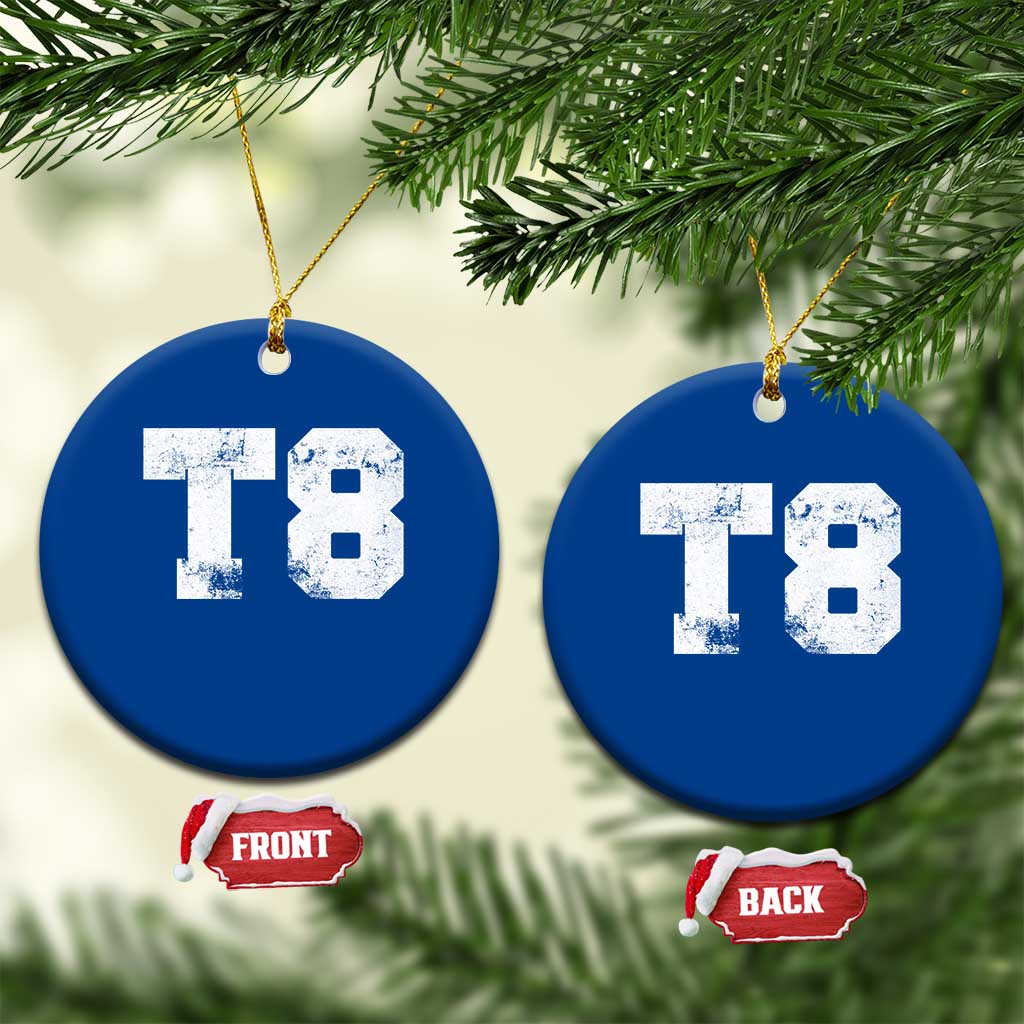 T8 Jersey Ceramic Ornament Concert Inspired Outfit Varsity Sports - Wonder Print Shop