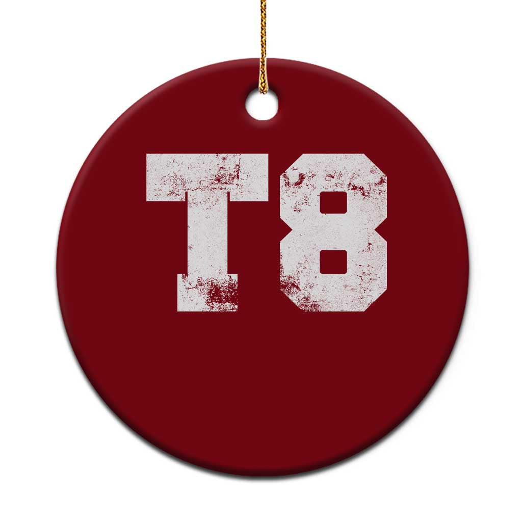 T8 Jersey Ceramic Ornament Concert Inspired Outfit Varsity Sports - Wonder Print Shop