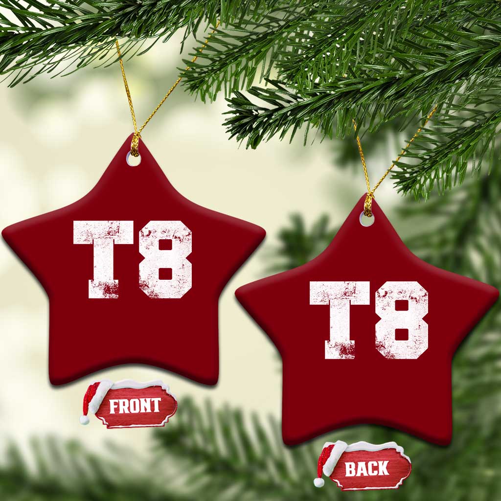 T8 Jersey Ceramic Ornament Concert Inspired Outfit Varsity Sports - Wonder Print Shop