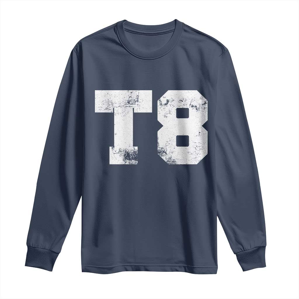 T8 Jersey Long Sleeve Shirt Concert Inspired Outfit Varsity Sports - Wonder Print Shop