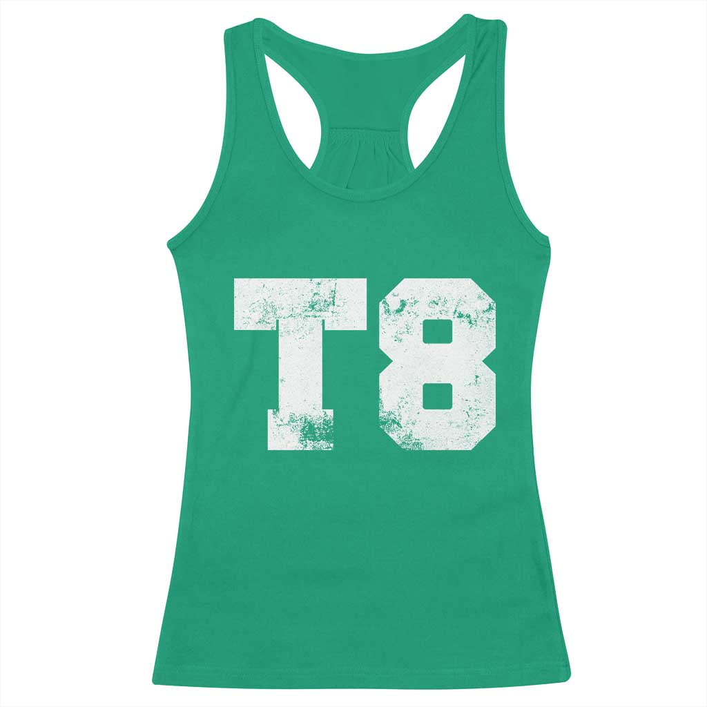 T8 Jersey Racerback Tank Top Concert Inspired Outfit Varsity Sports - Wonder Print Shop