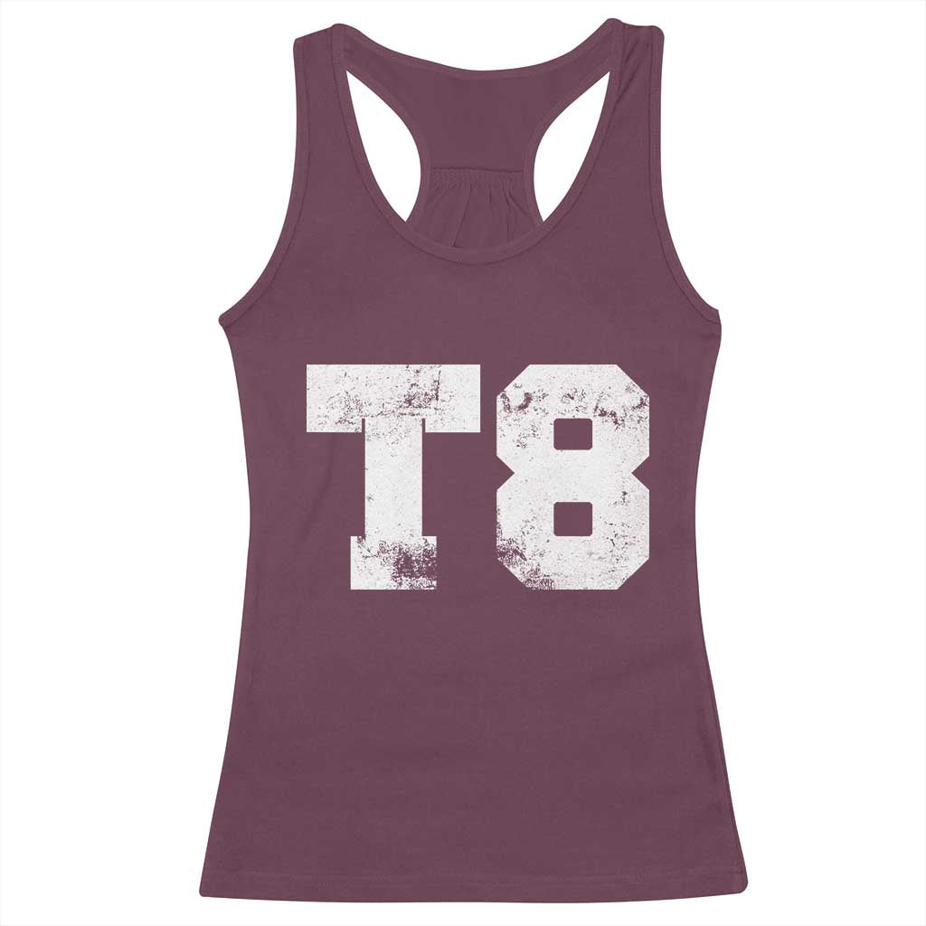 T8 Jersey Racerback Tank Top Concert Inspired Outfit Varsity Sports - Wonder Print Shop