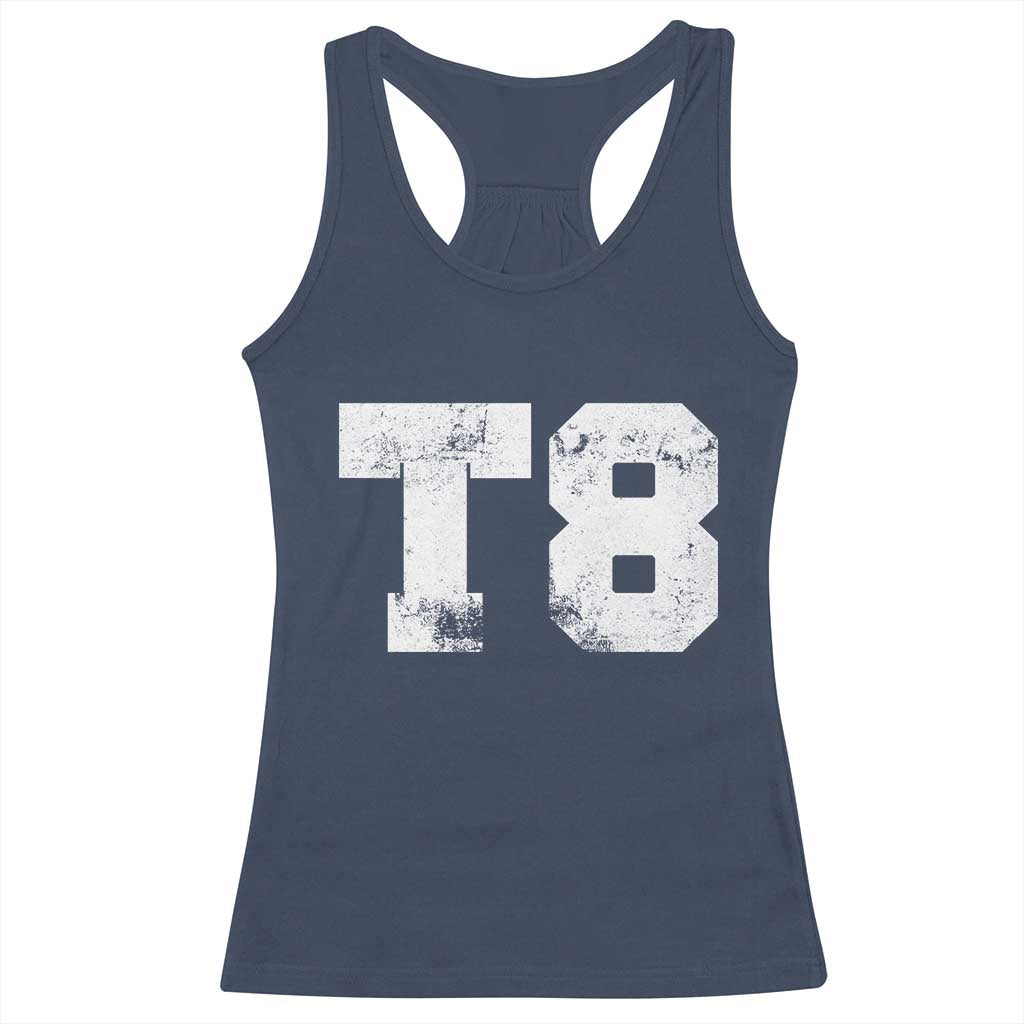 T8 Jersey Racerback Tank Top Concert Inspired Outfit Varsity Sports - Wonder Print Shop