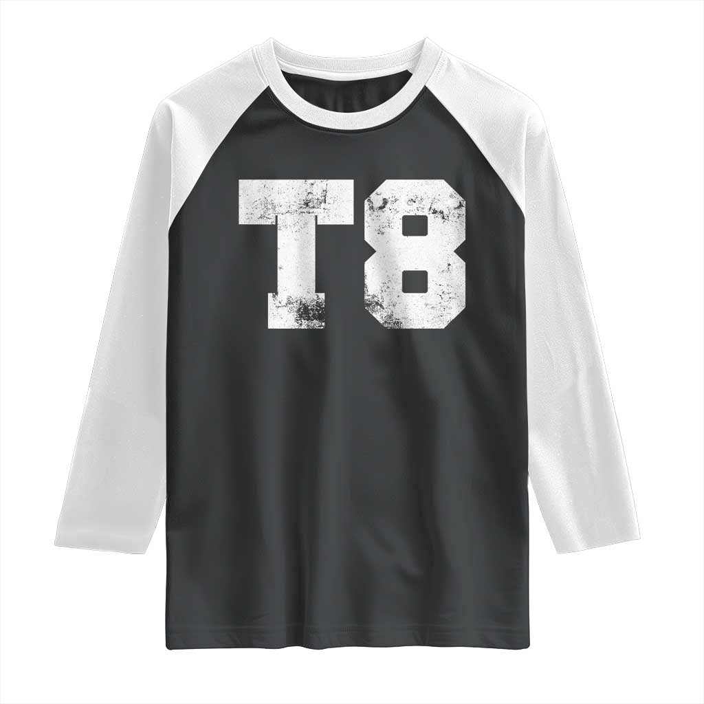 T8 Jersey Raglan Shirt Concert Inspired Outfit Varsity Sports - Wonder Print Shop