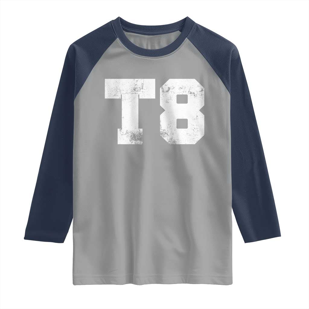 T8 Jersey Raglan Shirt Concert Inspired Outfit Varsity Sports - Wonder Print Shop