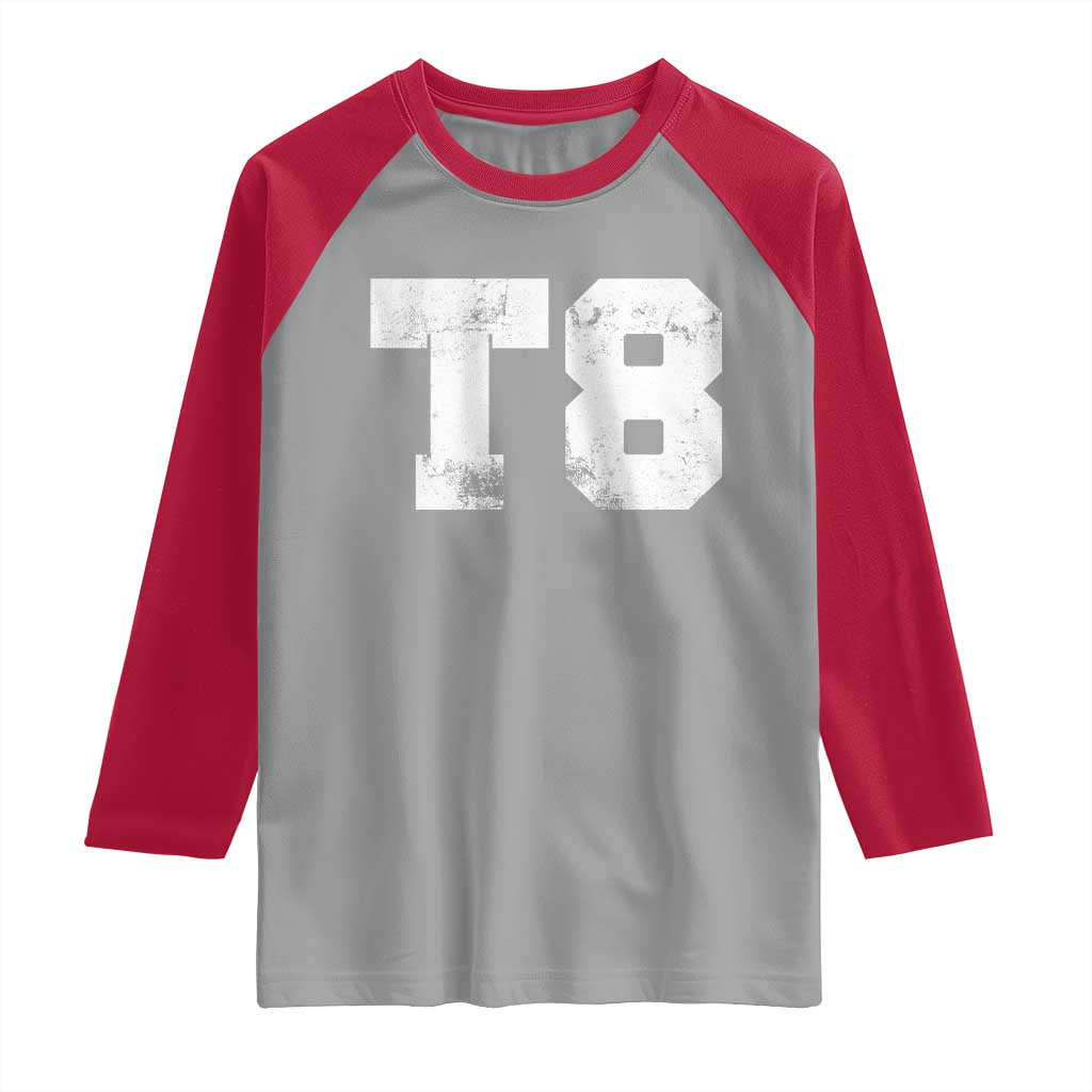 T8 Jersey Raglan Shirt Concert Inspired Outfit Varsity Sports - Wonder Print Shop