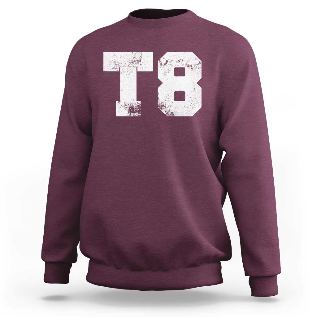 T8 Jersey Sweatshirt Concert Inspired Outfit Varsity Sports - Wonder Print Shop