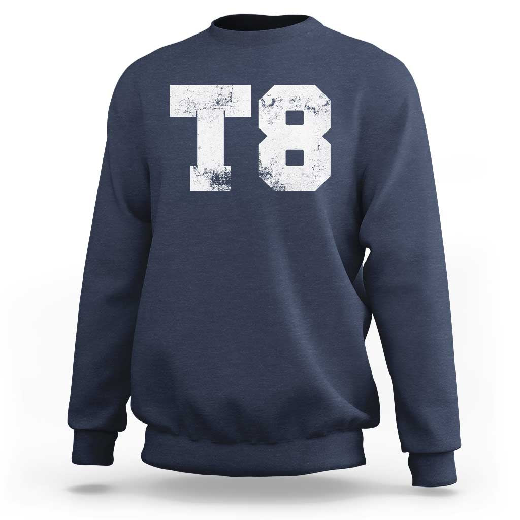 T8 Jersey Sweatshirt Concert Inspired Outfit Varsity Sports - Wonder Print Shop