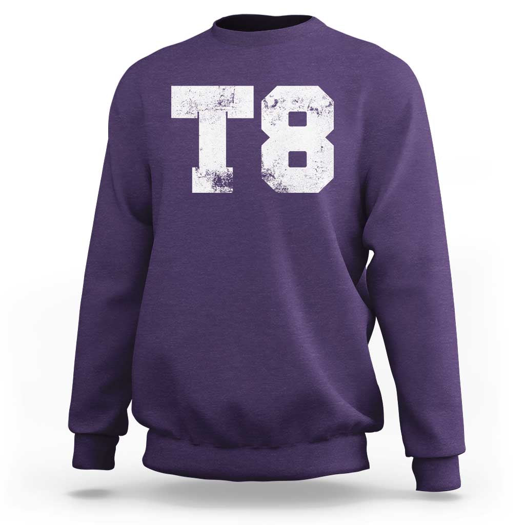 T8 Jersey Sweatshirt Concert Inspired Outfit Varsity Sports - Wonder Print Shop