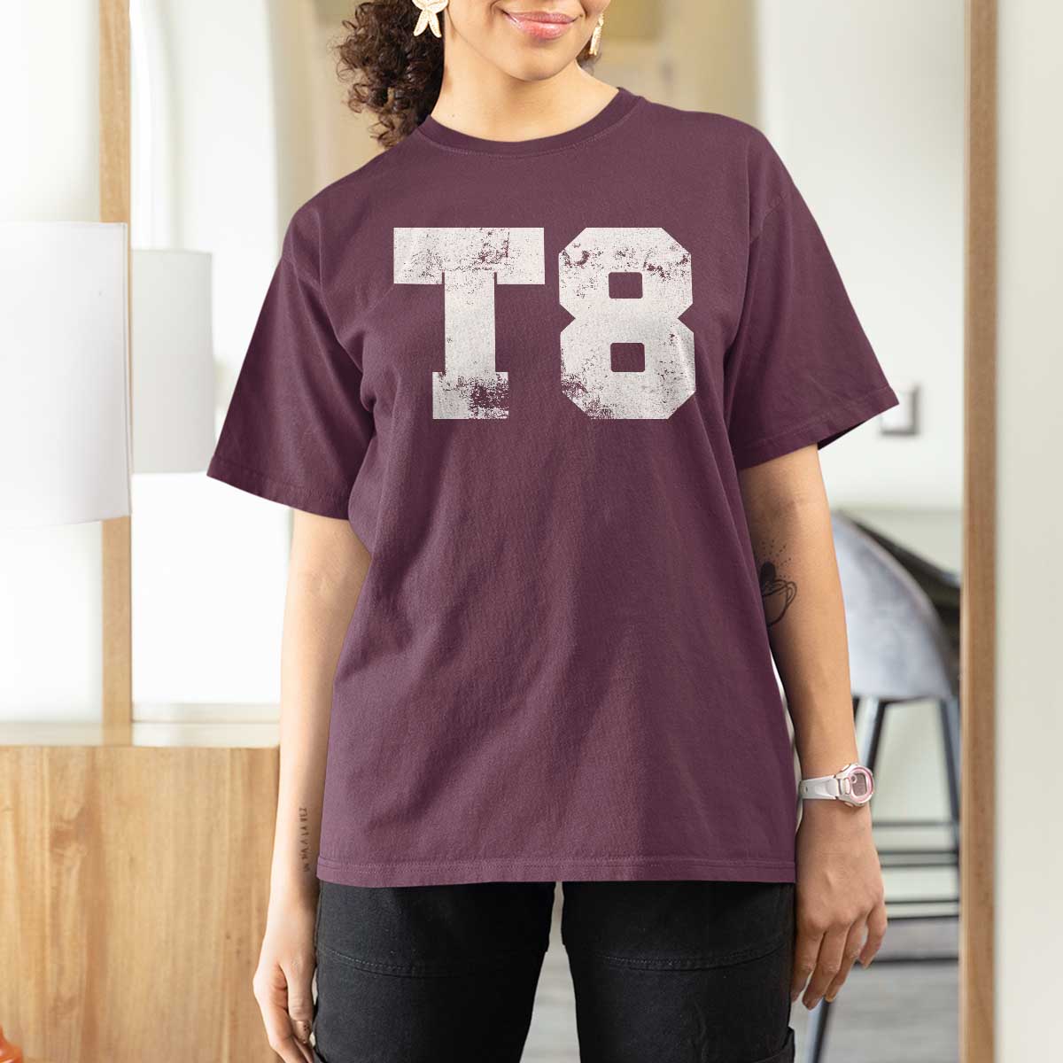 T8 Jersey T Shirt For Women Concert Inspired Outfit Varsity Sports - Wonder Print Shop