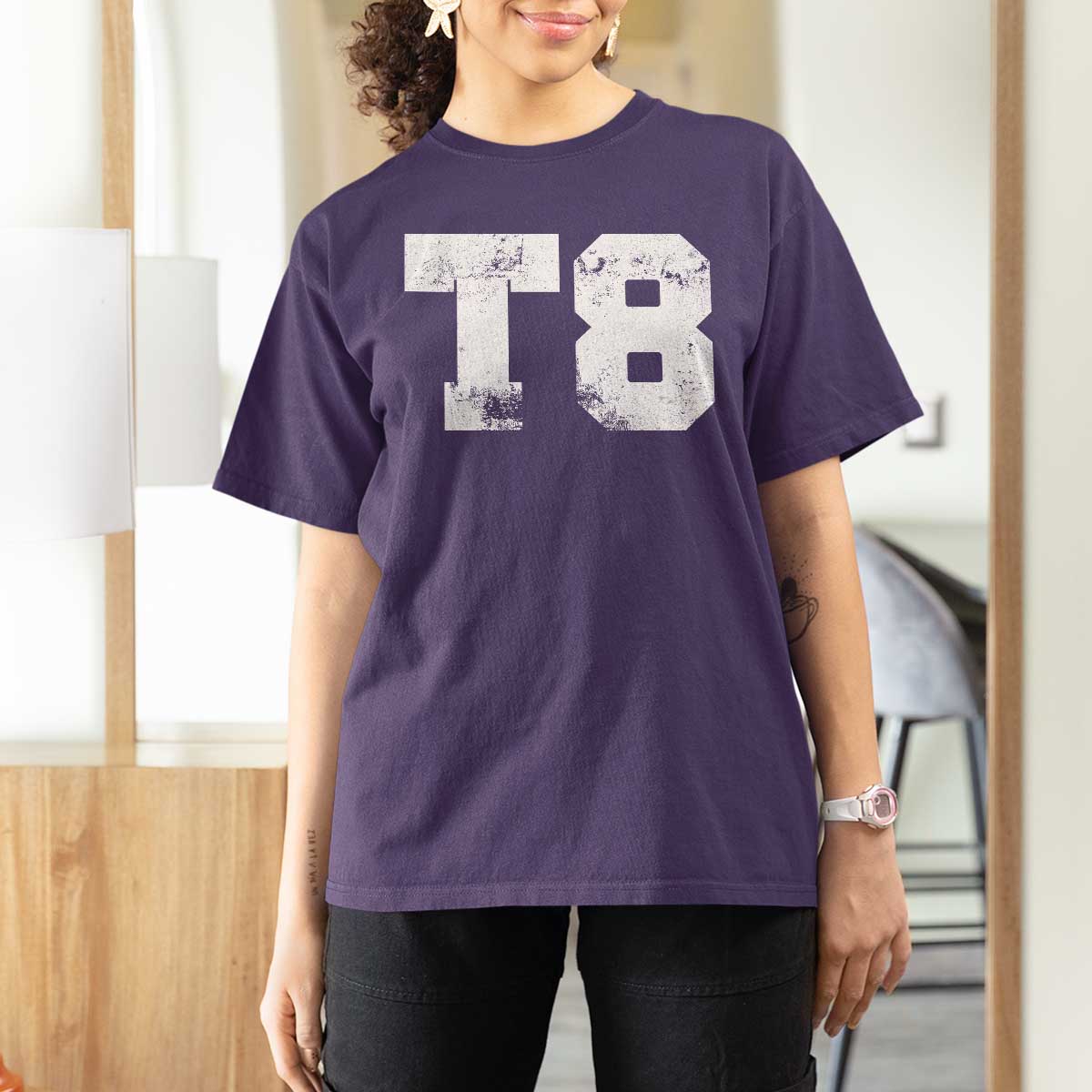 T8 Jersey T Shirt For Women Concert Inspired Outfit Varsity Sports - Wonder Print Shop