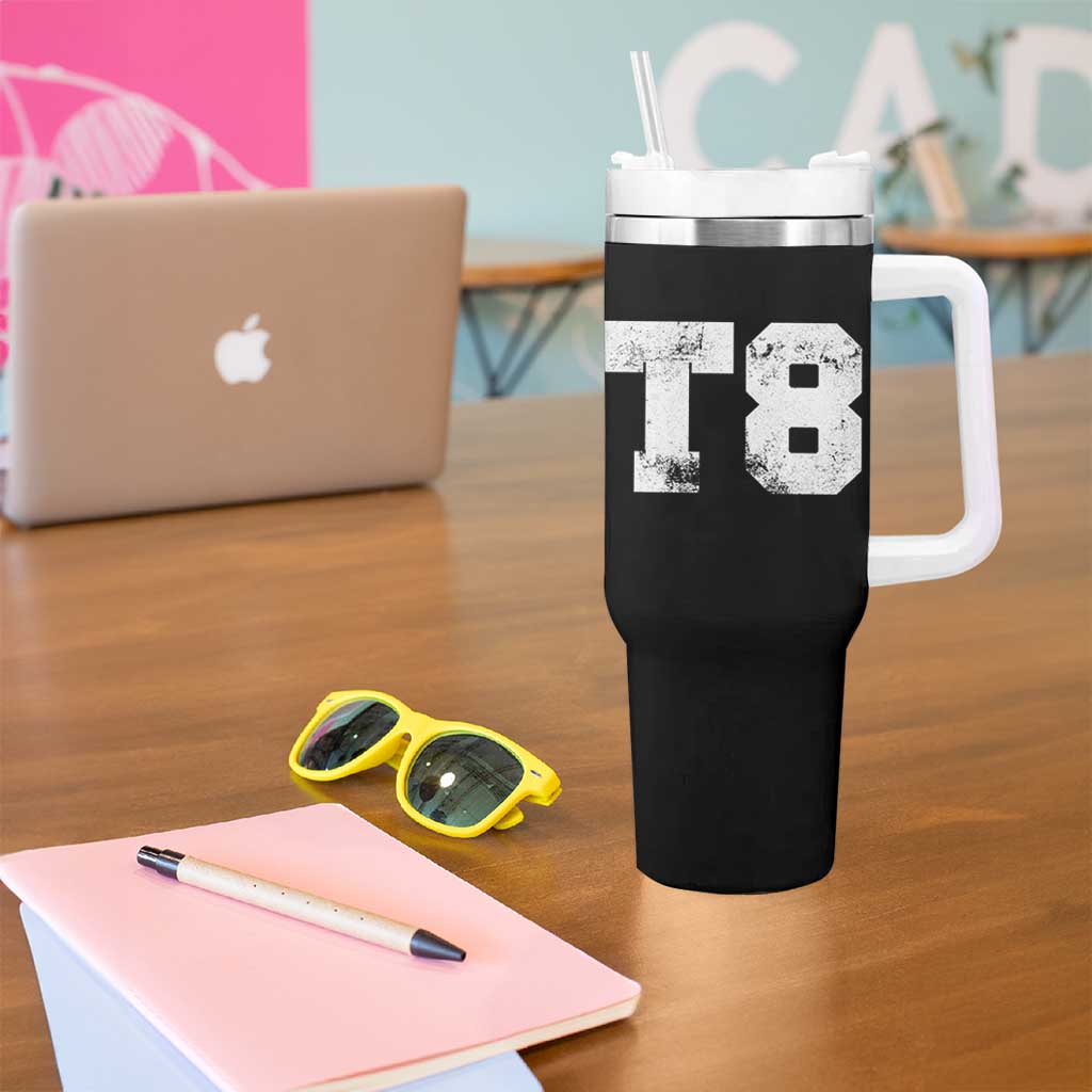 T8 Jersey Tumbler With Handle Concert Inspired Outfit Varsity Sports - Wonder Print Shop
