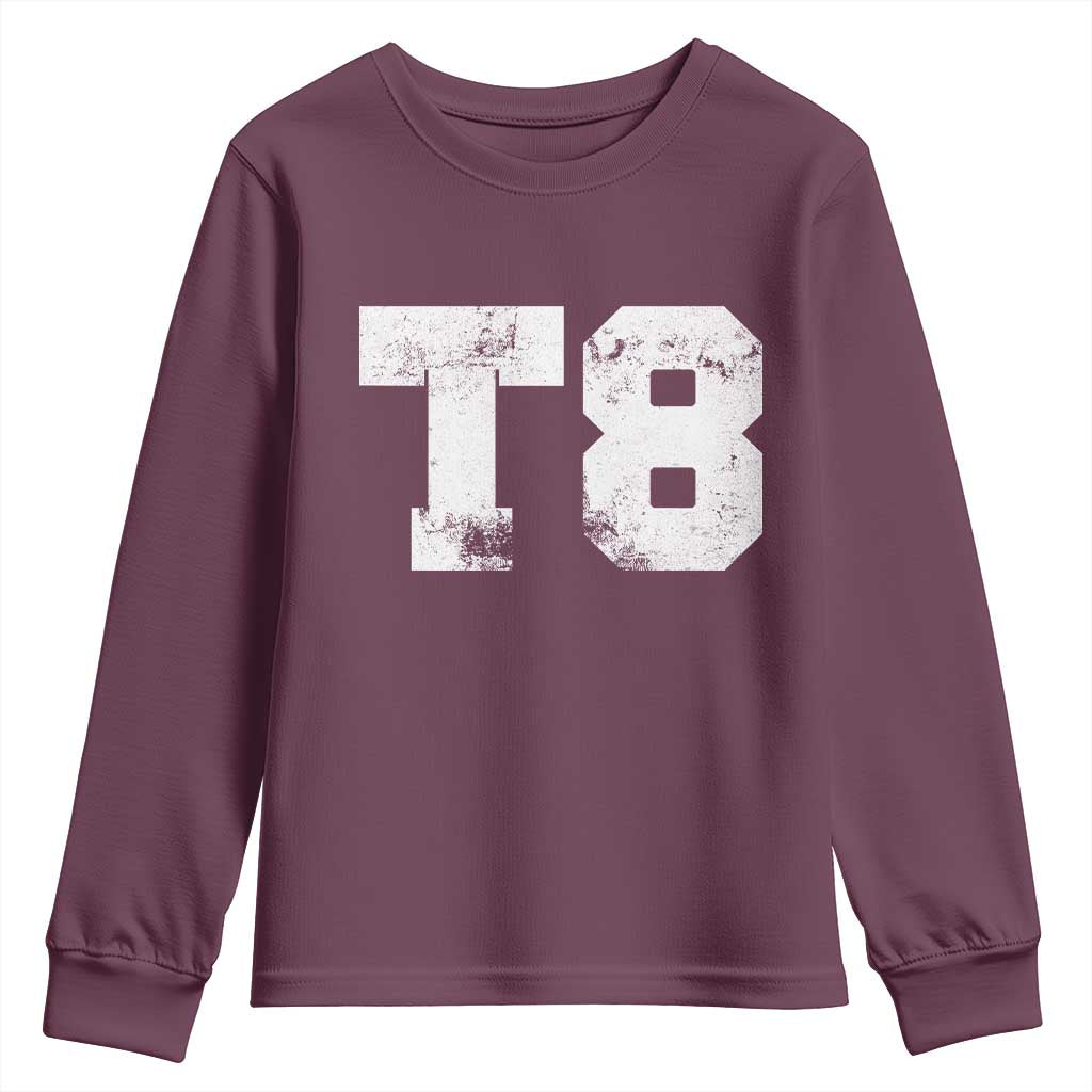 T8 Jersey Youth Sweatshirt Concert Inspired Outfit Varsity Sports - Wonder Print Shop