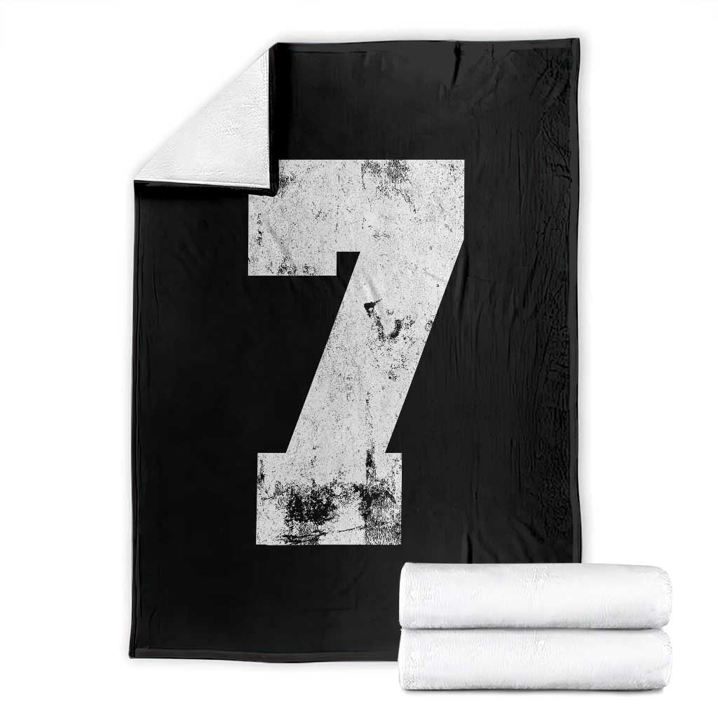 Number 7 Throw Blanket Matching 67 Meme 7th Birthday 7 Years - Wonder Print Shop